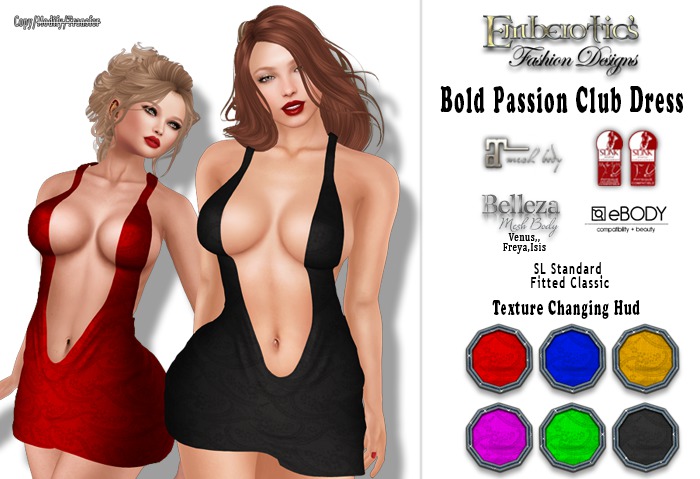 EFD_144 Bold Passion Club Dress with Texture hud