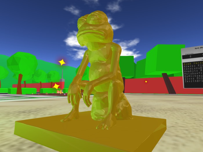 Golden PEPE statue