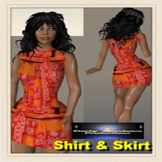 Orange Print Dress