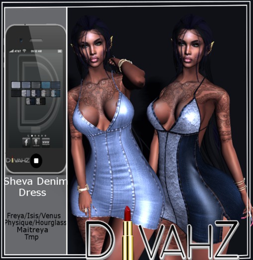 !DC! Sheva Denim Dress (Mesh)