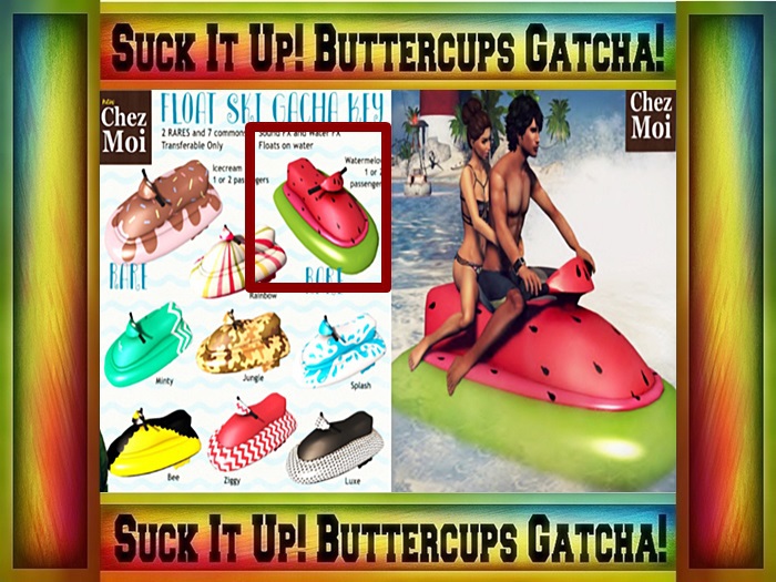 Watermelow Float Ski * CHEZ MOI RARE