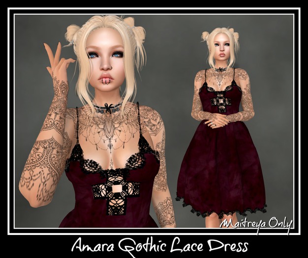 !!BuBbLeHeAd!! Amara gothic dress  DEMO (wear or add)