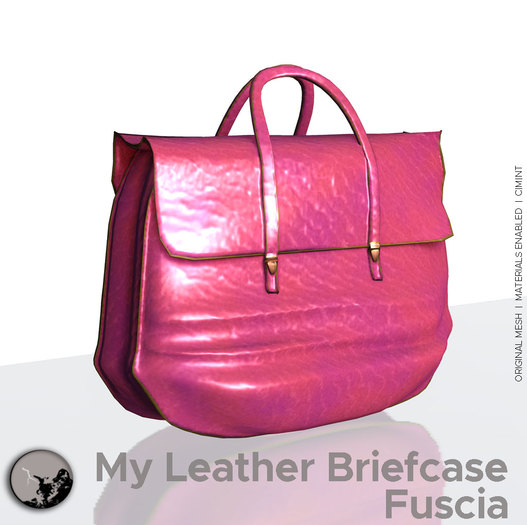 *PC* My leather briefcase Fuscia 