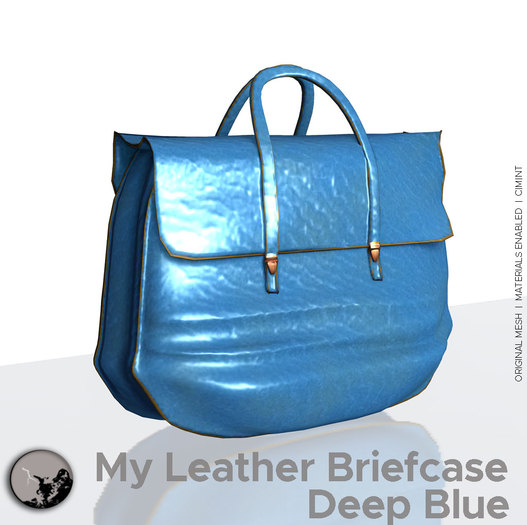 *PC* My leather briefcase Deep Blue 