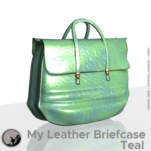*PC* My leather briefcase Teal