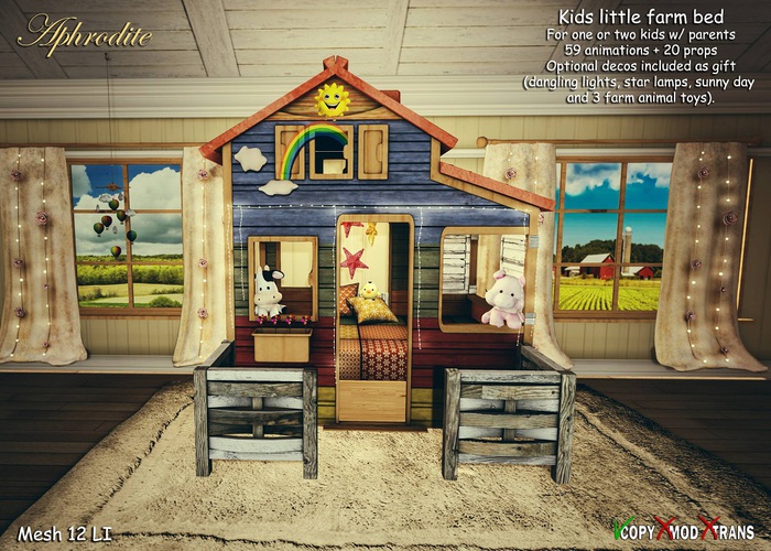 Aphrodite "Little Farm" Bed (Boxed, Copy)