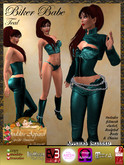 *Goddess* Biker Babe Teal
