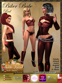*Goddess* Biker Babe Red