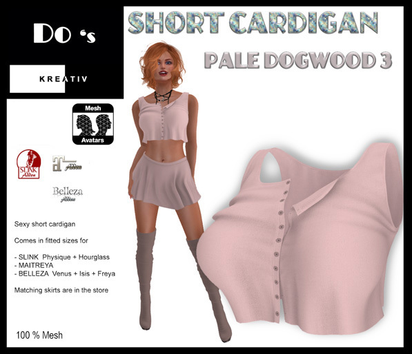 .:Do's:. Short Cardigan PALE DOGWOOD 3