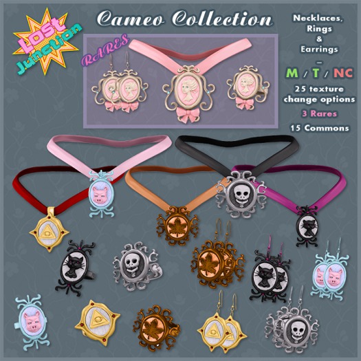 [LJ] Cameo Collection #03 - Lady - Earrings - RARE