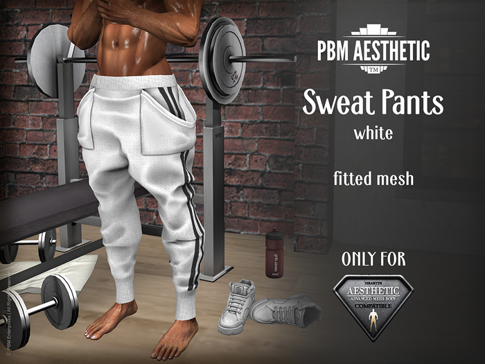 PBM Aesthetic [Sweat Pants] White - Niramyth Aesthetics only