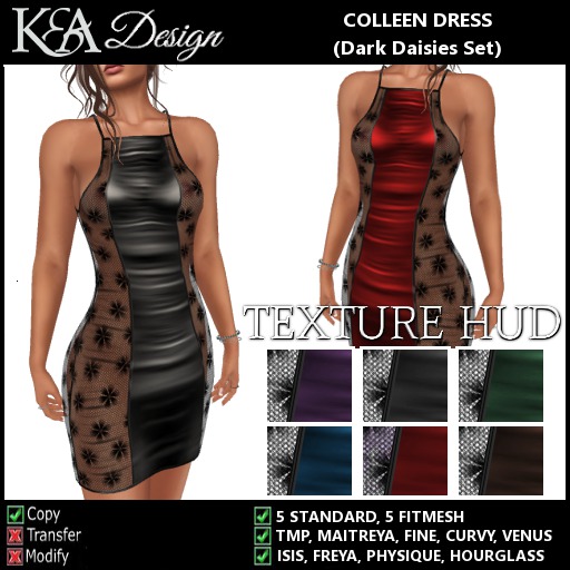 K&A Design (box) - Colleen Dress (Dark Daisies Set)