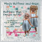 MBB * Buttons Blue Dress Outfit (K&B)
