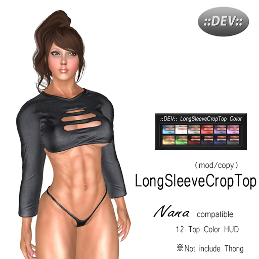 ::dev:: FitnessNana LongSleeveCropTop