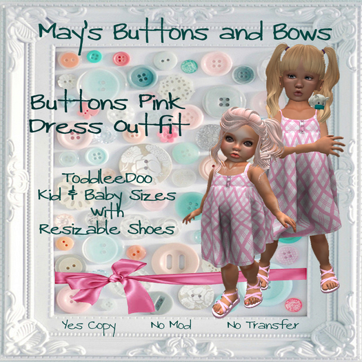MBB * Buttons Pink Dress Outfit (K&B)