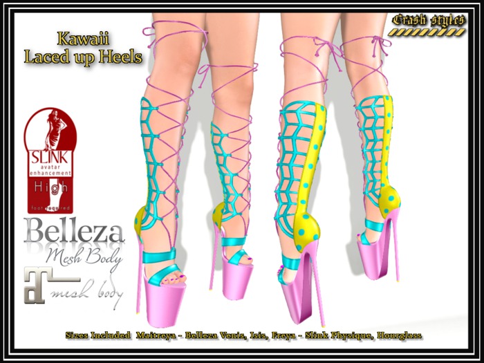 {CS} Kawaii Laced Up Heels