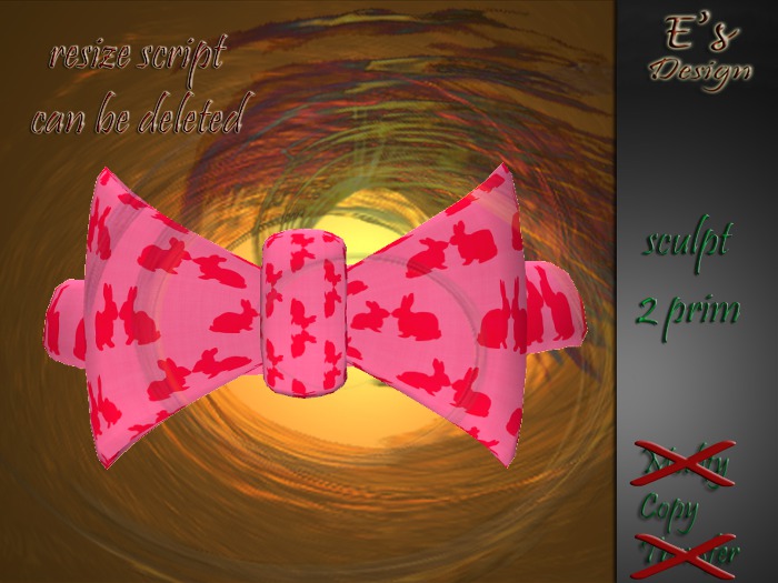 E's Bowtie, Easter Bunny red