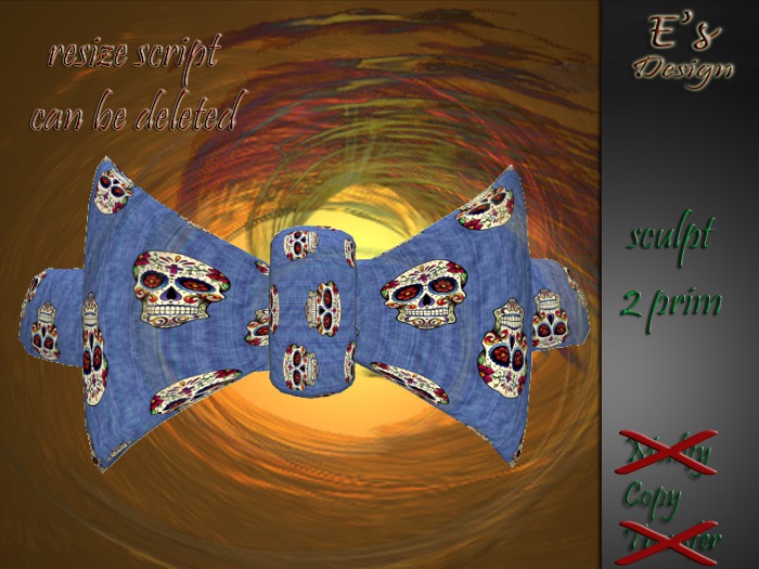 E's Bowtie, Mardi Gras blue2
