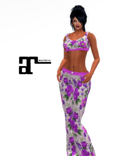 XK Maitreya Spring Fling Yoga Set Purple