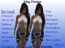 short coverall tete de mort fleur