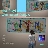 mounted Wall Plaque Playtime Kids Room