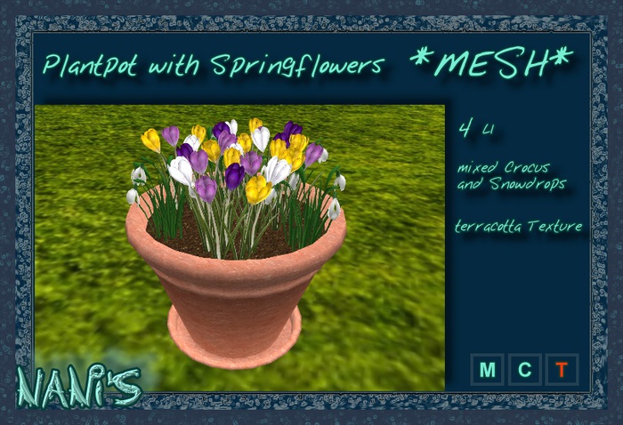 NANI's Plantpot Terracotta Springflowers