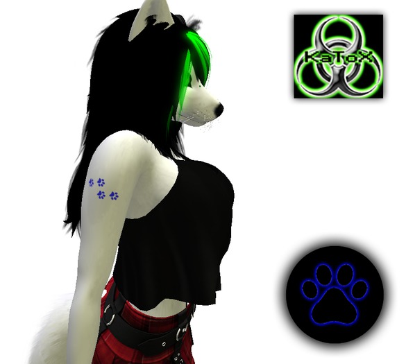 [KaToX] DSD Pawprints Tattoo - Blue