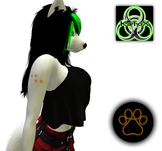 [KaToX] Pawprints Tattoo - Orange (add me)