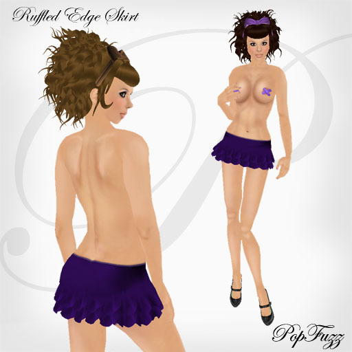 PopFuzz - Purple Ruffled Edge Skirt