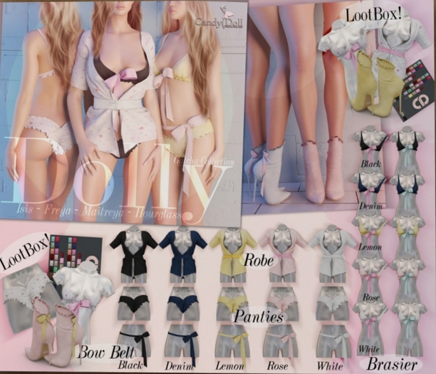 _CandyDoll_ Dolly Opsie Bra Denim - Maitreya BOXED