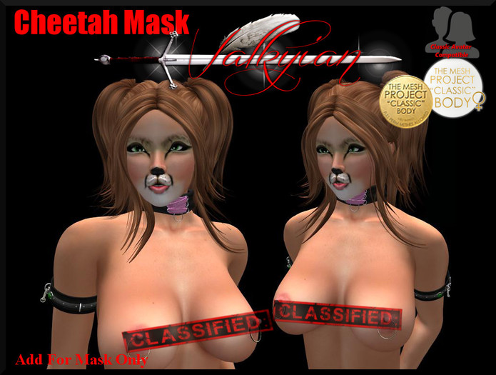~Valkyrian~ Cheetah mask  (TMP & BOM) (BOXED)