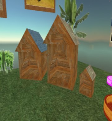 Set of 3 Wooden Doghouses