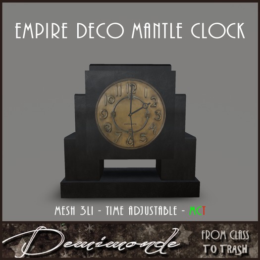 [CYN] Empire Deco Mantle Clock
