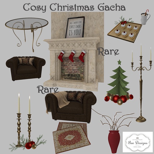 .:Bee Designs:. Cosy Christmas Gacha Armchair RARE