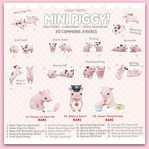 +Half-Deer+ Mini Piggy - Fairest of them All RARE