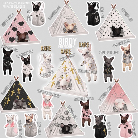 Birdy - Frenchie - Sleepy TeePee - Gold RARE
