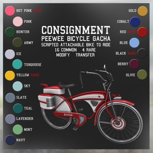 [Con.] Peewee bicycle - yellow RARE