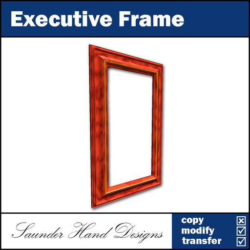 Executive Frame - 1 Prim Sculpted Frame (2.0 ratio)
