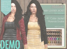 Addams "Abby" Womens Leather Jacket -Maitreya, Belleza, Slink Mesh Jacket #DEMO
