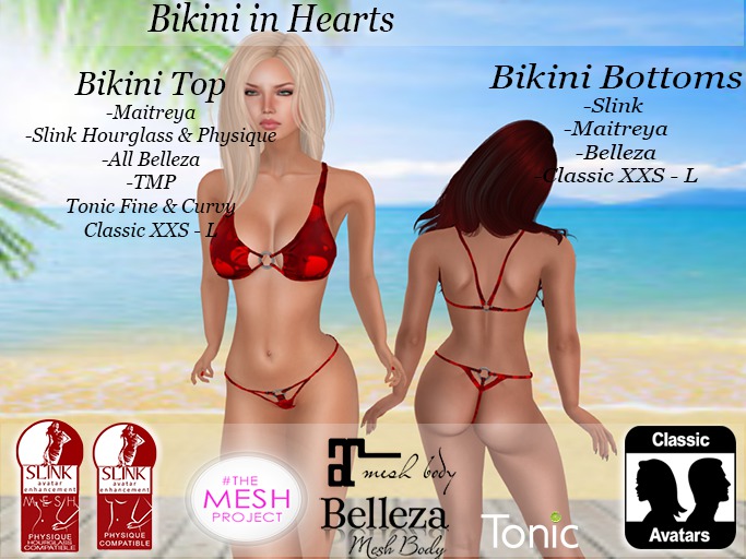 Bikini in Hearts - Bagged