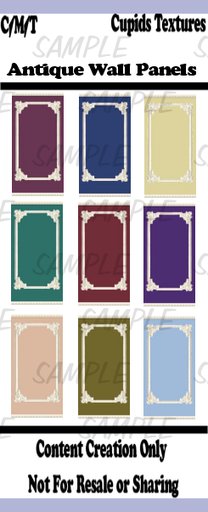9 Antique Wall Panels textures