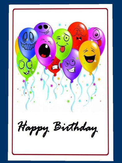 Funny Card Birthday Balloons