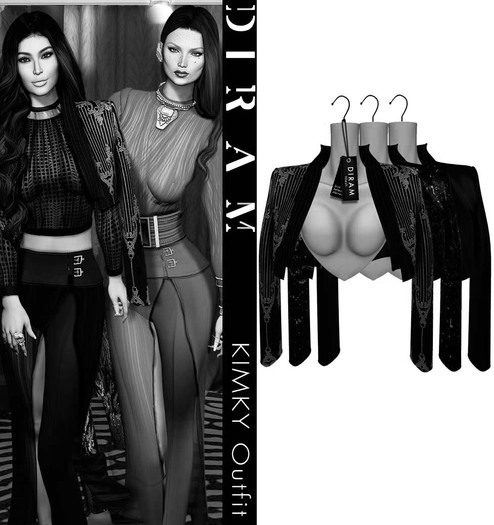 DEMO - D I R A M - KIMKY Shoulders Coat _ NonRiggedMesh