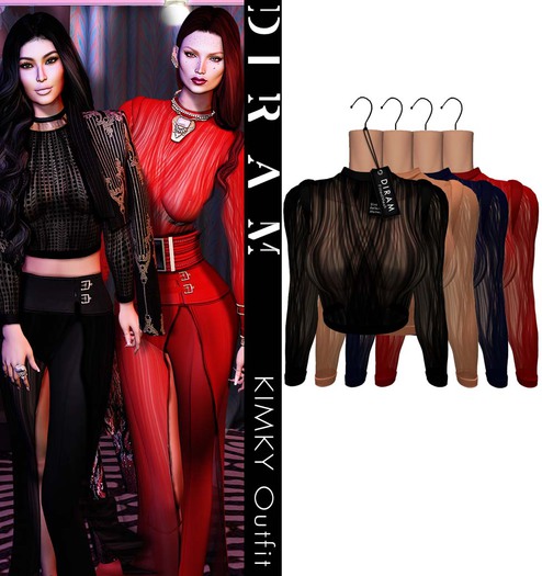 - D I R A M - KIMKY Top - Fabric 1 _ FittedMesh