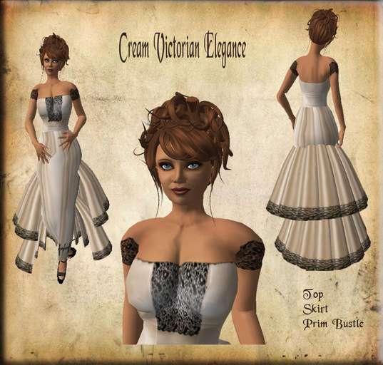 Cream  Victorian Elegance