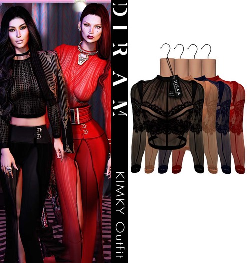 - D I R A M - KIMKY Top - Fabric 4 _ FittedMesh