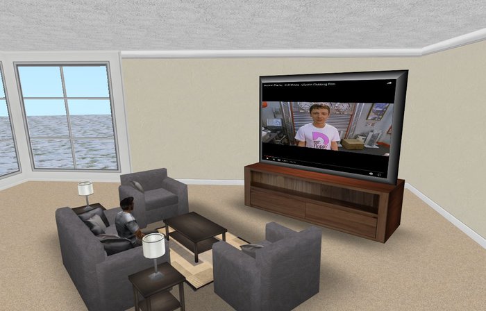 mesh Internet TV on stand - 2li