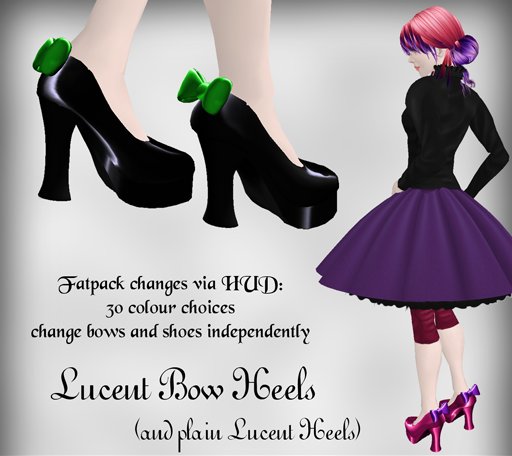 Schadenfreude Lucent Bow Heels Colour Change Fatpack