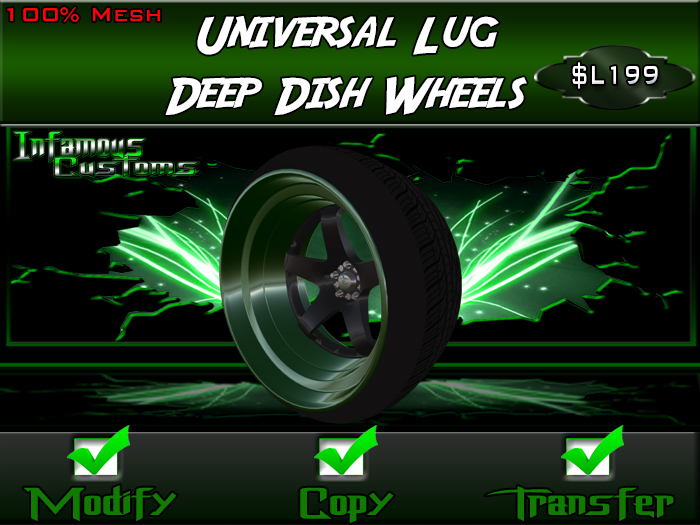 ( I C I ) Universal Lug Deep Dish Wheels [L]