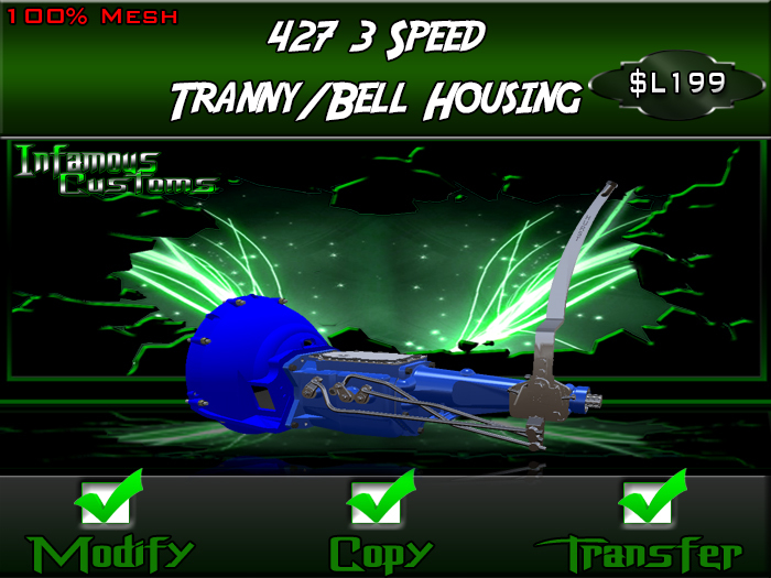 427 3 Speed Tranny/Bell Housing